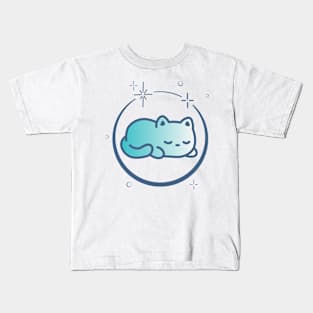 Cute Cat Kitten Kitty in Space Galaxy Kids T-Shirt